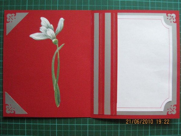 Оформление открытки внутри