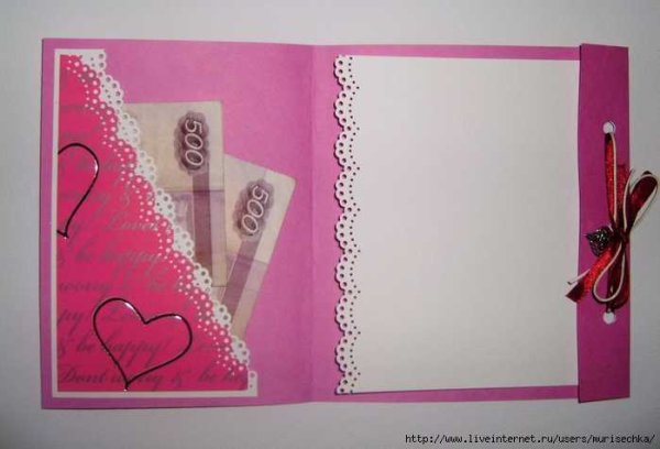 Внутри открытки украсить