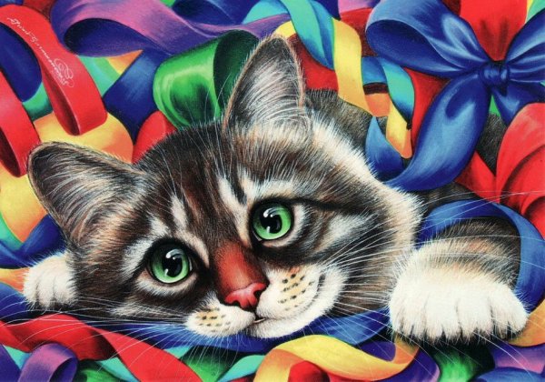 Винтажные открытки с котятами