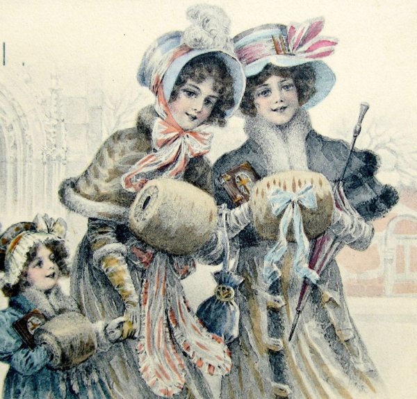 Винтажная открытка новый год