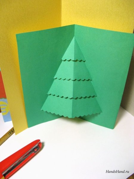 Елочка из гармошки
