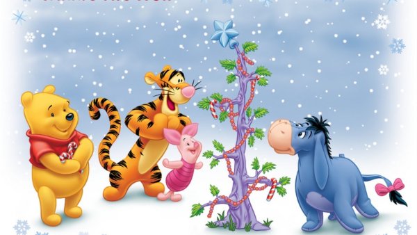 Винни пух Дисней зима