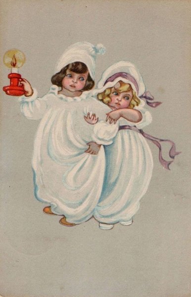 Винтажные открытки спокойной ночи