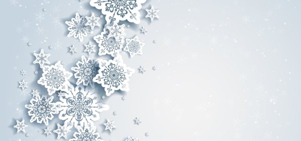 Новогодний фон снежинки