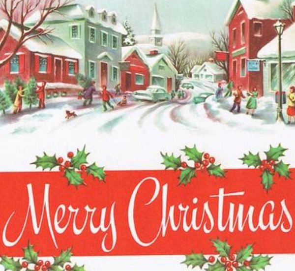 Рождественская открытка мери Кристмас