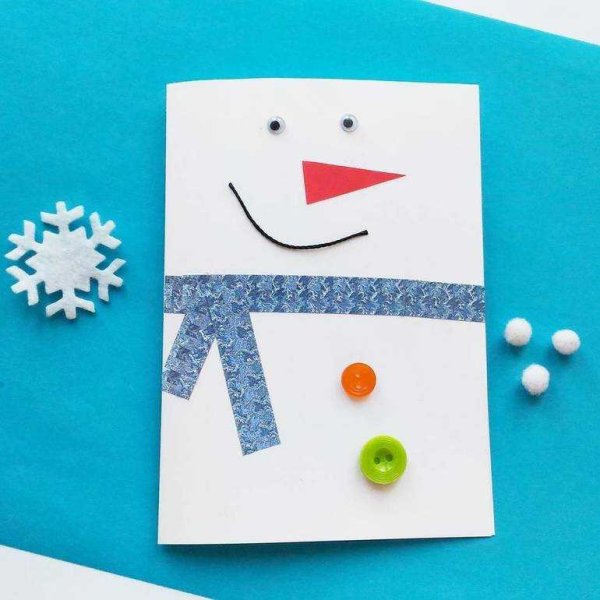 Идеи простых новогодних открыток