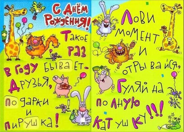 Прикольные поздравления с днем рождения