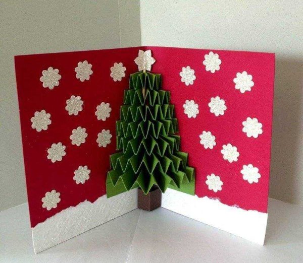 Навагодняя аткрытка своими руками