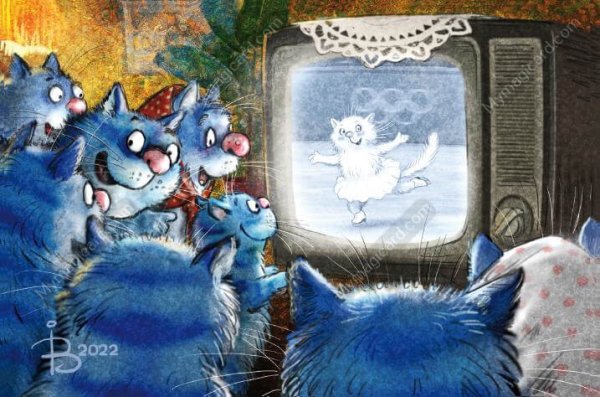 Синие коты художницы Ирины Зенюк