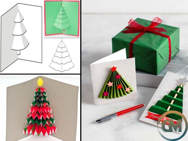 Открытка на новый год своими руками пошагово