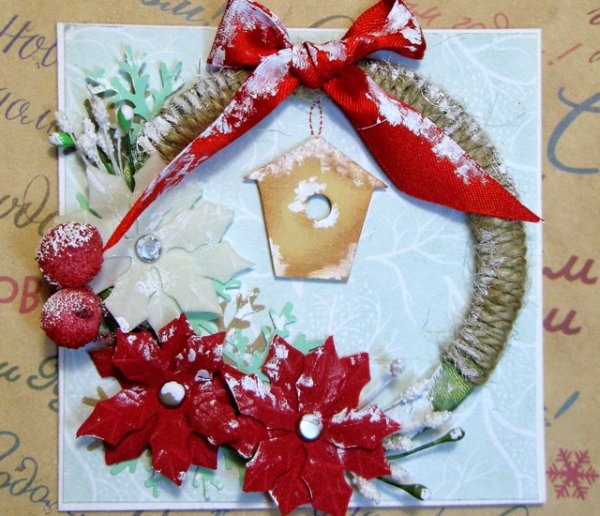 Открытка из фоамирана на новый год