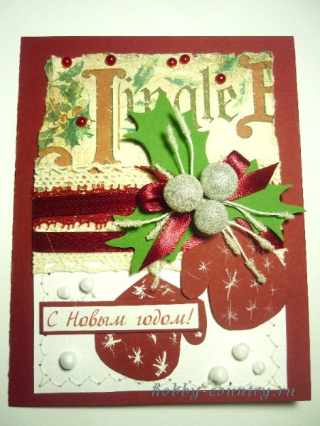 Открытка из фоамирана на новый год своими руками