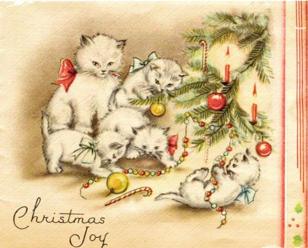 Винтажная Новогодняя открытка