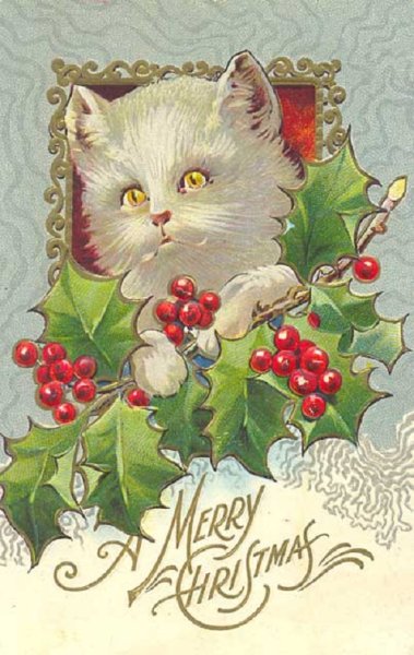 Винтажные Рождественские коты