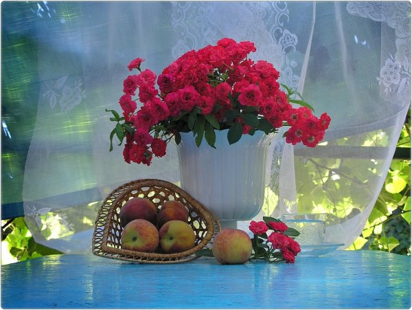 Открытки с добрым утром с розами