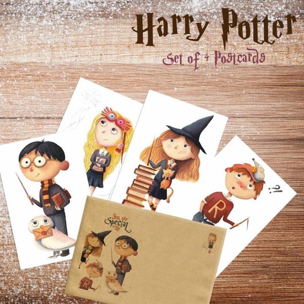 Поздравительная открытка в стиле Гарри Поттера