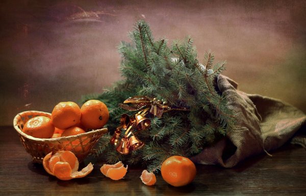Новогодний мандарин.