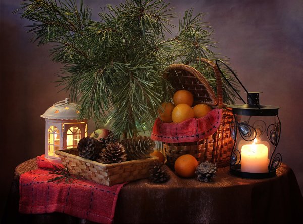 Мандарины и елка