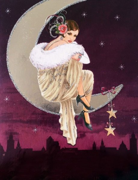 Art deco Lady новогоднее