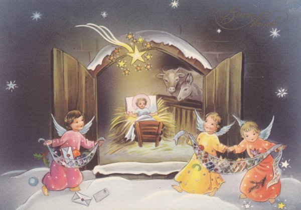 Рождественская открытка Merry Christmas