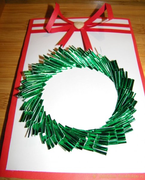 Раскладная открытка елка