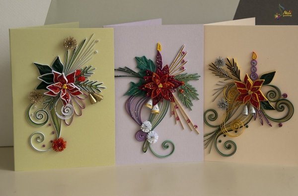 Новогодняя открытка с Квиллингом