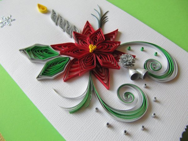 Новогодние открытки квиллинг