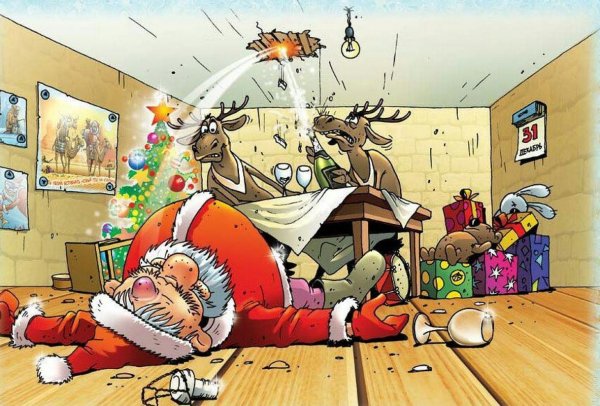 Прикольные новогодние картинки