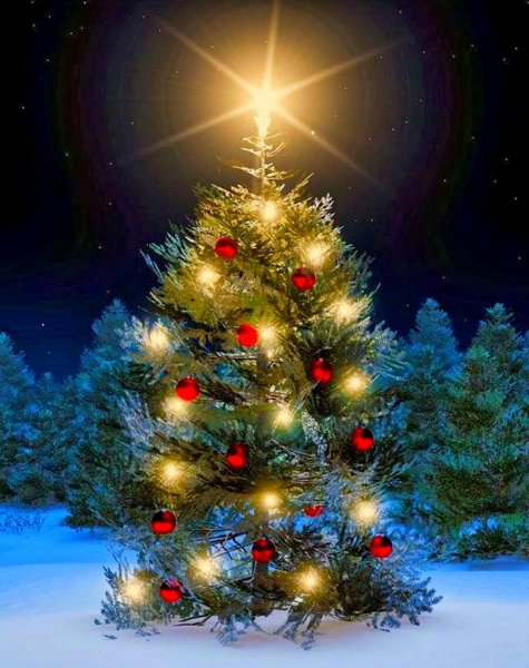 Открытка "Новогодняя елка"