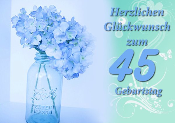 С днём рождения женщине 45