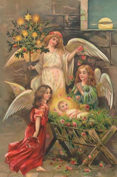 Винтажные ангелы Крисмас