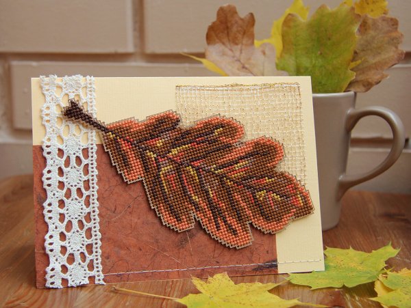 Объемная осенняя открытка