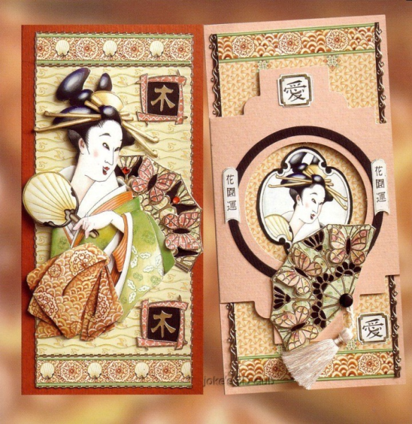 Открытка в японском стиле