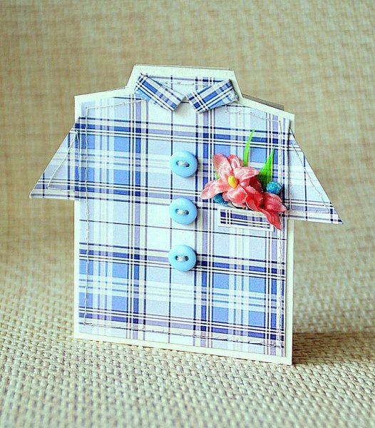 Открытка мужская рубашка