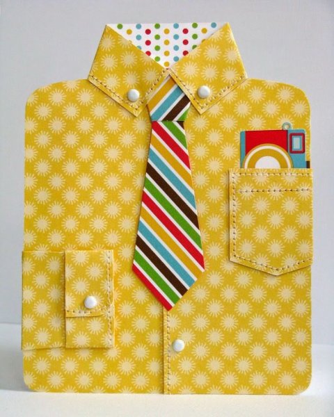 Открытка папе из бумаги