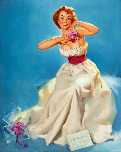 Пин ап девушка в магазине