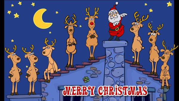 Прикольные Рождественские открытки