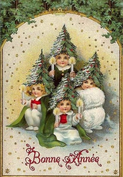 Рождественская открытка на французском