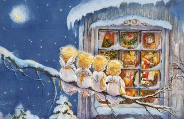 Зимнее новогоднее окно