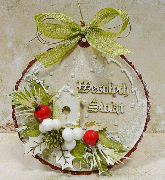 Новогодние шары Скрапбукинг