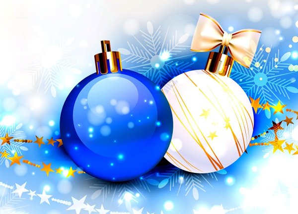 Новогодние шары открытка