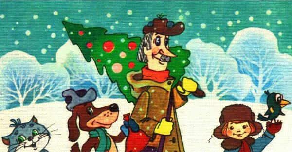 Простоквашино зима в Простоквашино