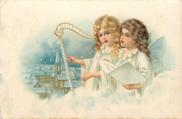 Винтажная Новогодняя открытка