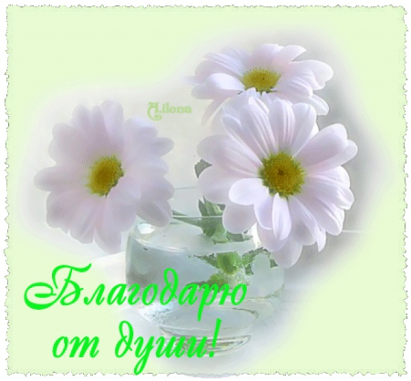 Открытка благодарю от души