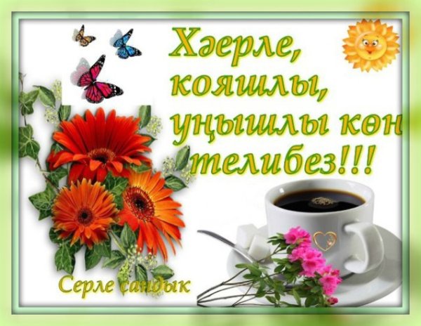 Открытки с добрым днём на татарском языке