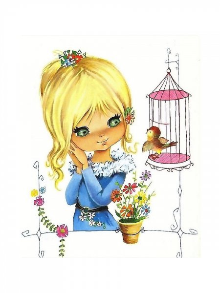 Красивая открытка для девочки