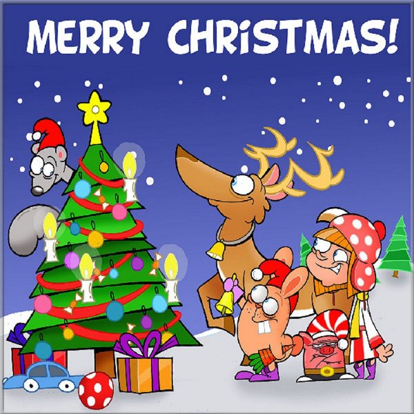 Смешные открытки с новым годом