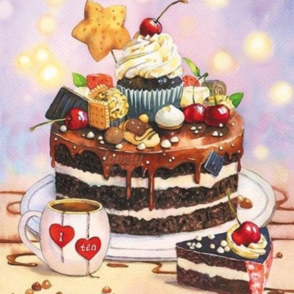 Свеча в торт "с днем рождения"