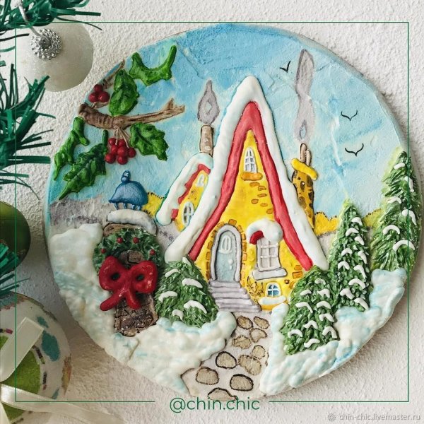 Пряник открытка Новогодняя