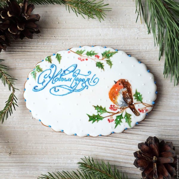 Пряник открытка на новый год